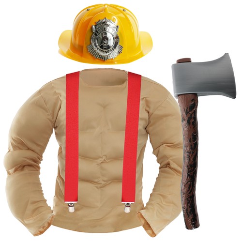 Mens hunky fireman firefighter - mens,